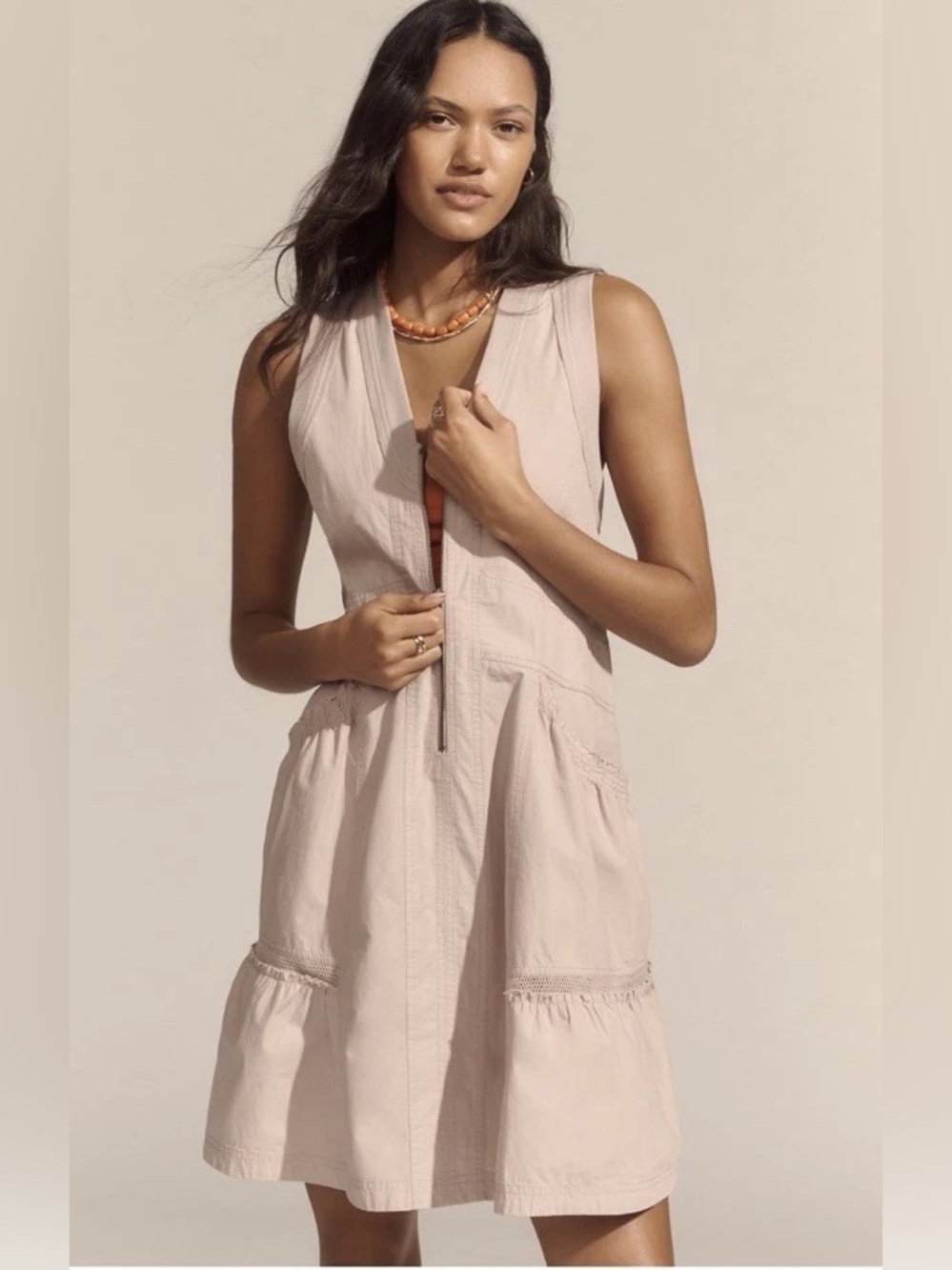 ANTHROPOLOGIE Daily Practice dress in rose pink, size Medium
